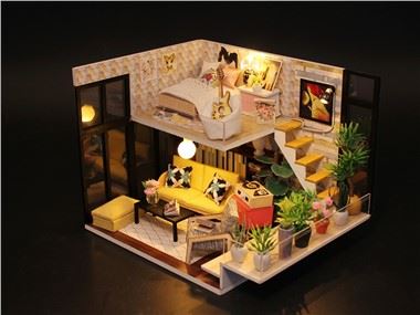 Modell Holzmöbel Miniatur Puppenhaus für Hobbyschule