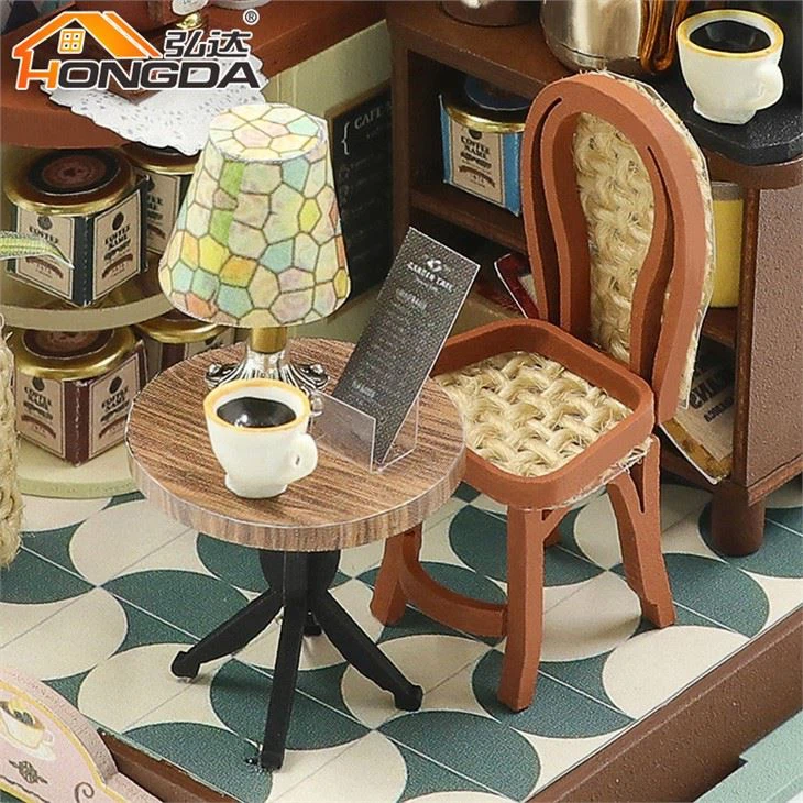 Hongda S2301 Small Size Coffee Shop Handmade Easy Assemble DIY House