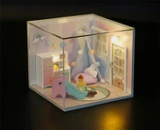 Hongda Diy House Kit Ungewöhnliche Heimdekoration Molekülmodell
