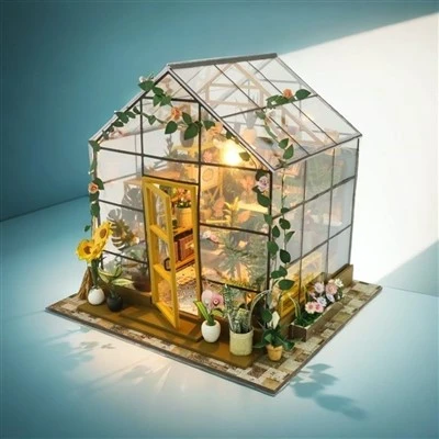 Miniatur-Puppenhaus, DIY-Miniatur-Puppenhaus-Bausatz, Holzpuppenhaus