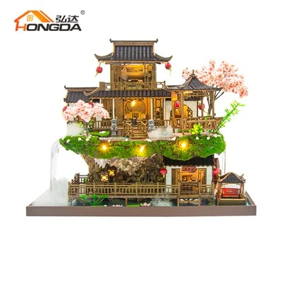 Chinesischer Stil Holzpuppenhaus Kit